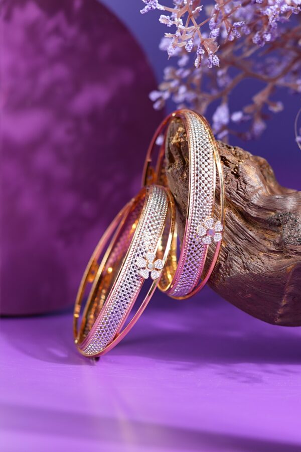 Eira Bloom CNC Gold Bangles