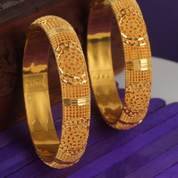 Gold Bangles | Luxurious Arabic Design Gold Bangles