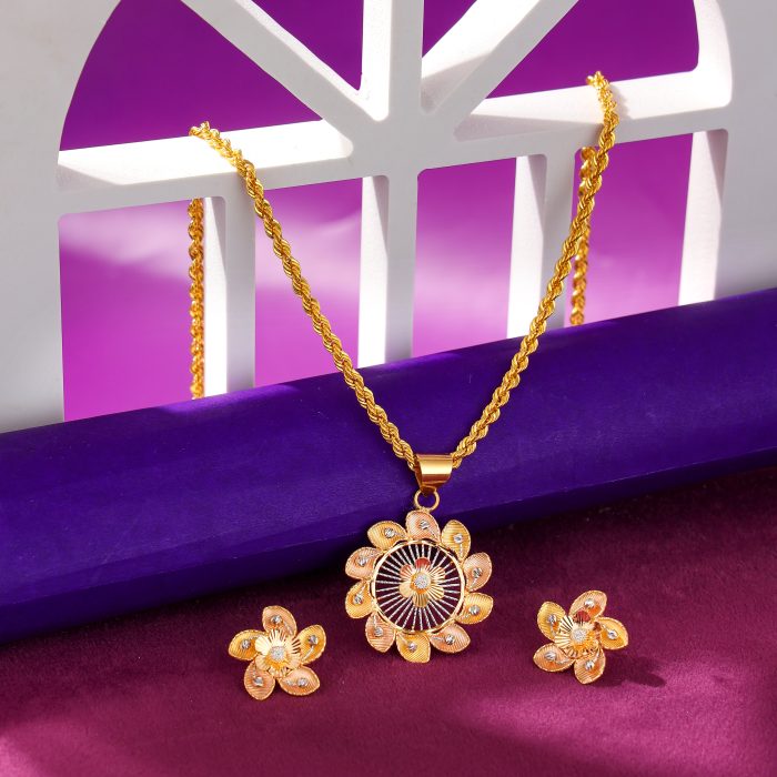 Sutera Gold Pendant Set – Malaysian Gold Pendant for Timeless Elegance