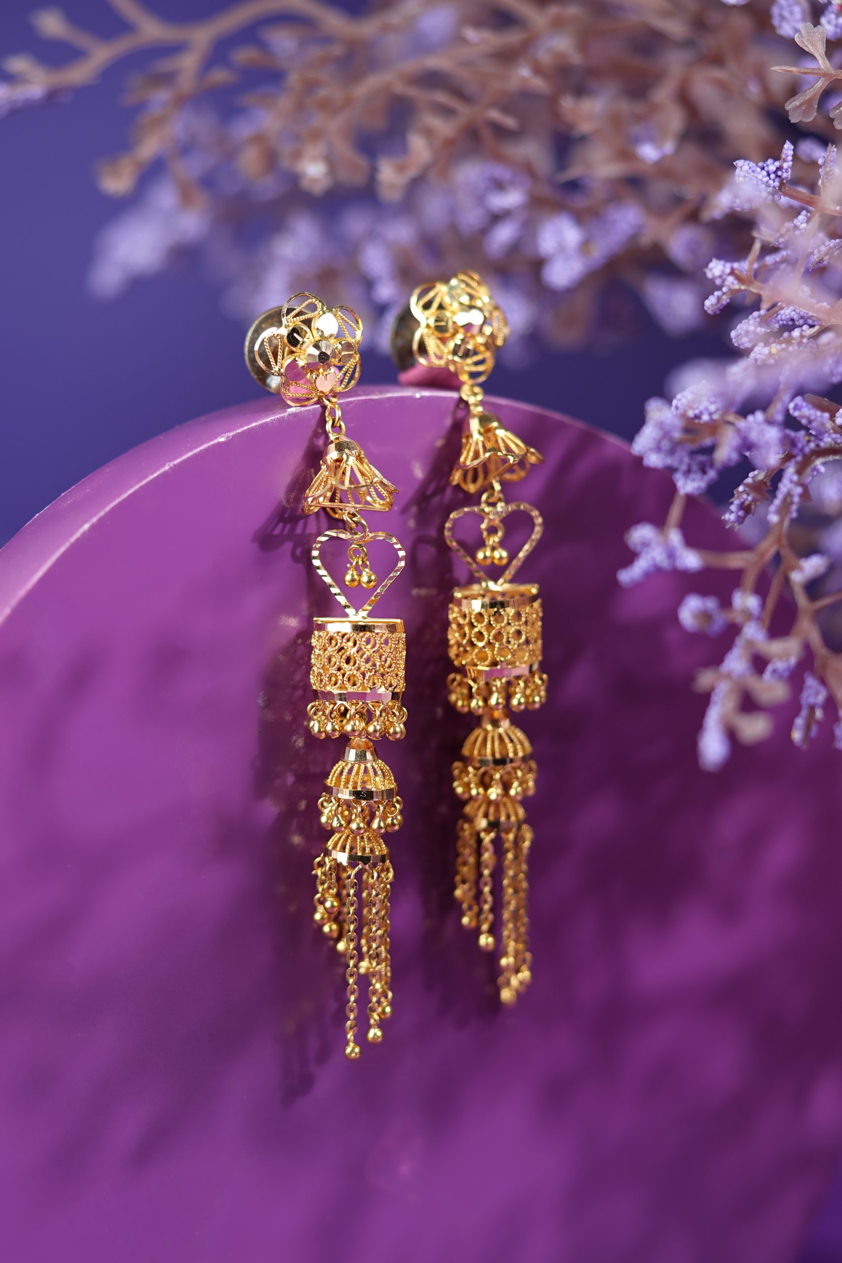 Neval Gold Jhumka – Turkish Gold Jhumka Design for Timeless Elegance