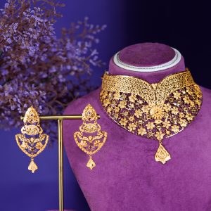 Rihanat Al-Kudu Choker – Arabic Gold Choker Necklace Inspired by the Kudu Flower