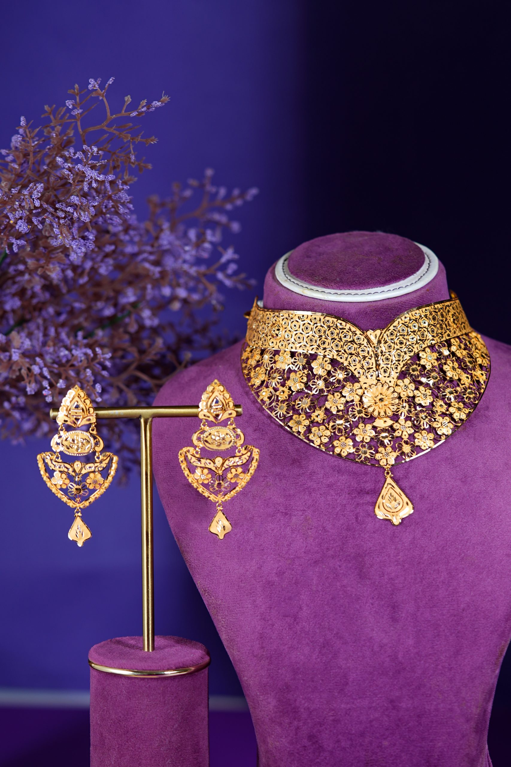 Rihanat Al-Kudu Choker – Arabic Gold Choker Necklace Inspired by the Kudu Flower