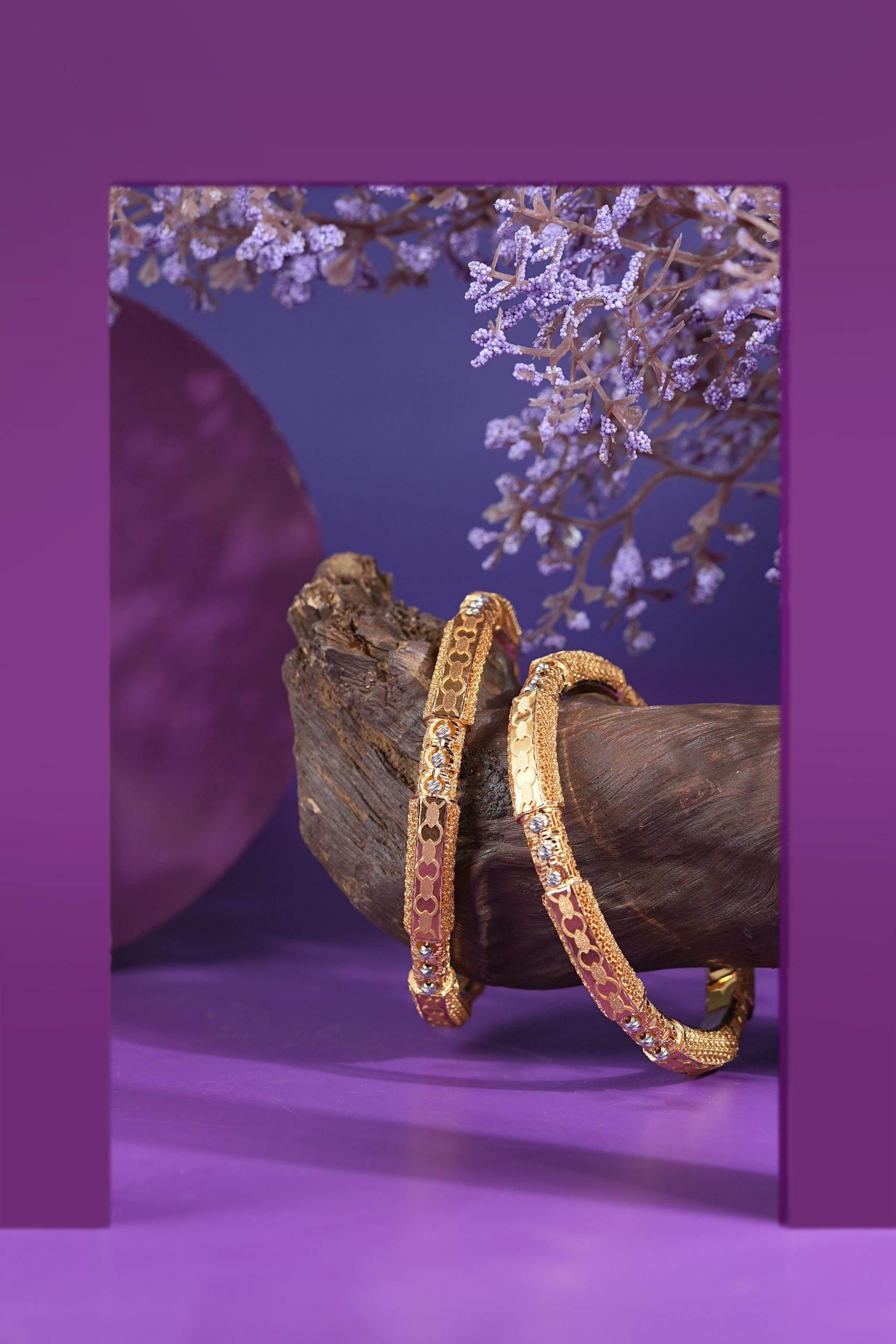 Turkish Gold Bangles - Rüya | Elegant Ottoman-Inspired Latticework in Lightweight Design