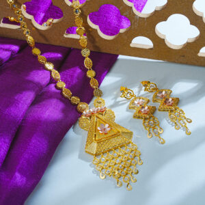 Zehra-e-Misr – Gold Necklace & Earrings Set