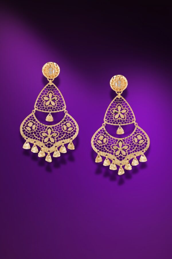 Salsabeel Bloom Gold Earrings