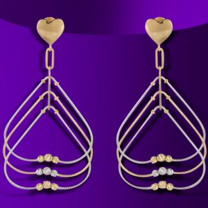 Elara Heartline Cascade Earrings