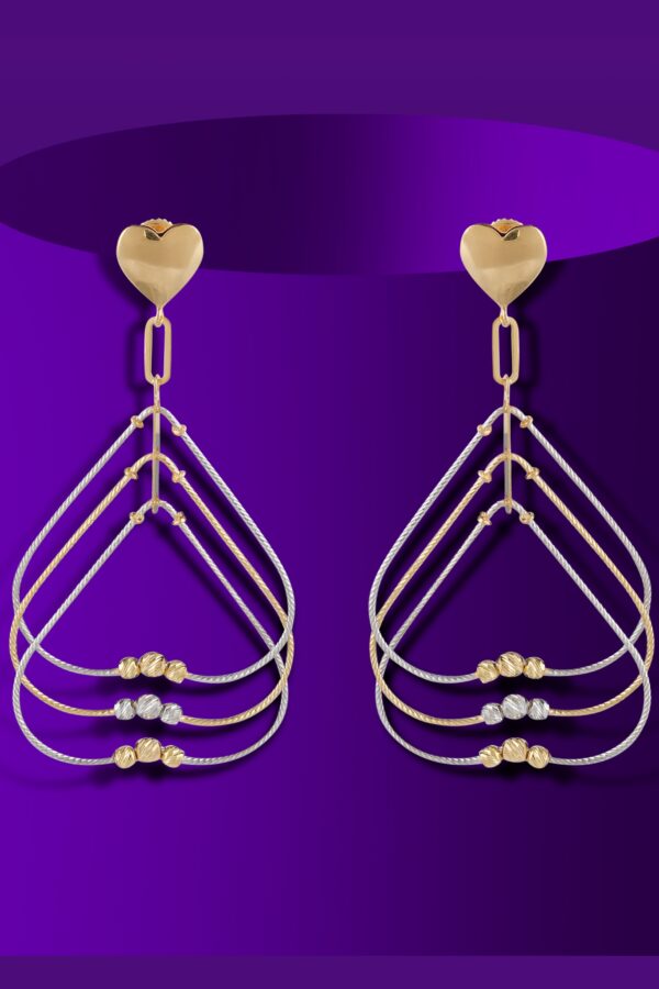 Elara Heartline Cascade Earrings