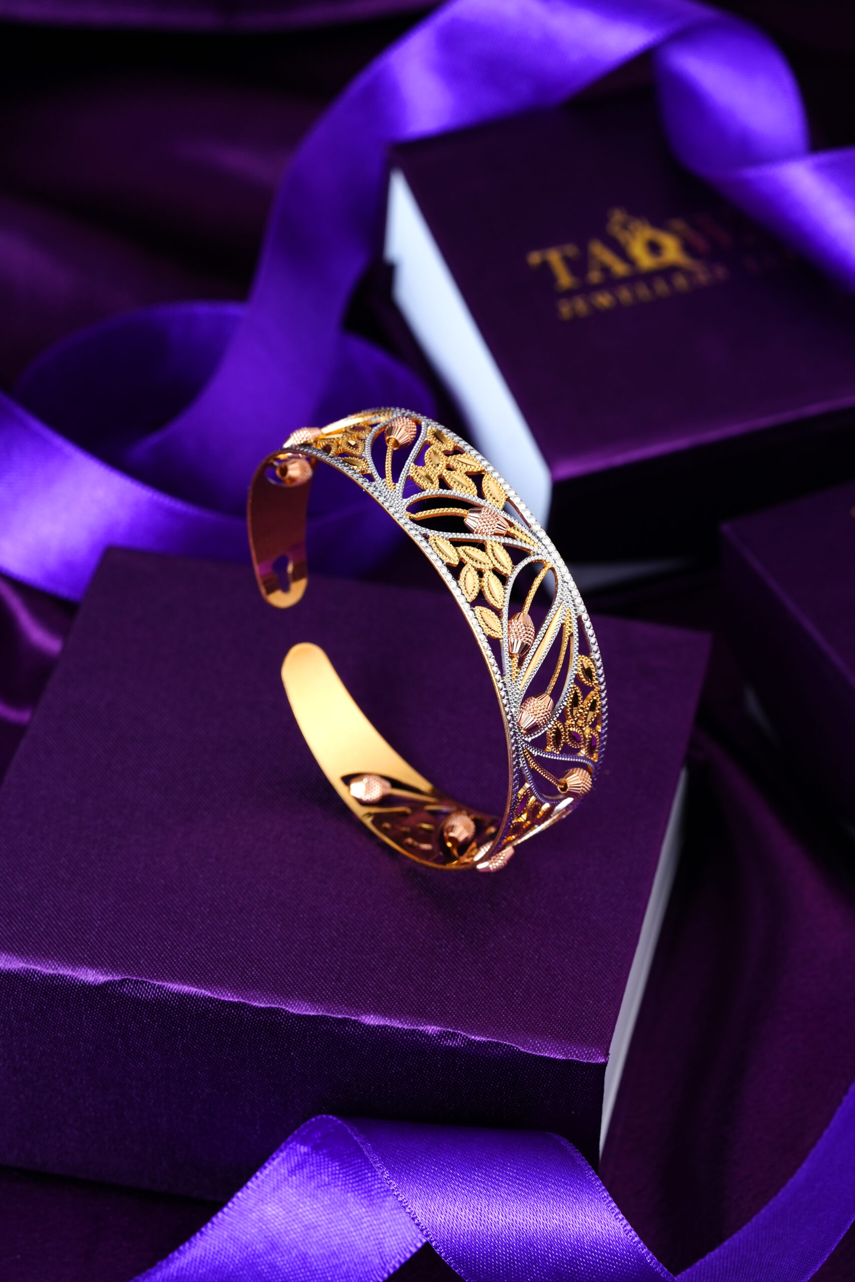 Gold Filigree Cuff Bracelet