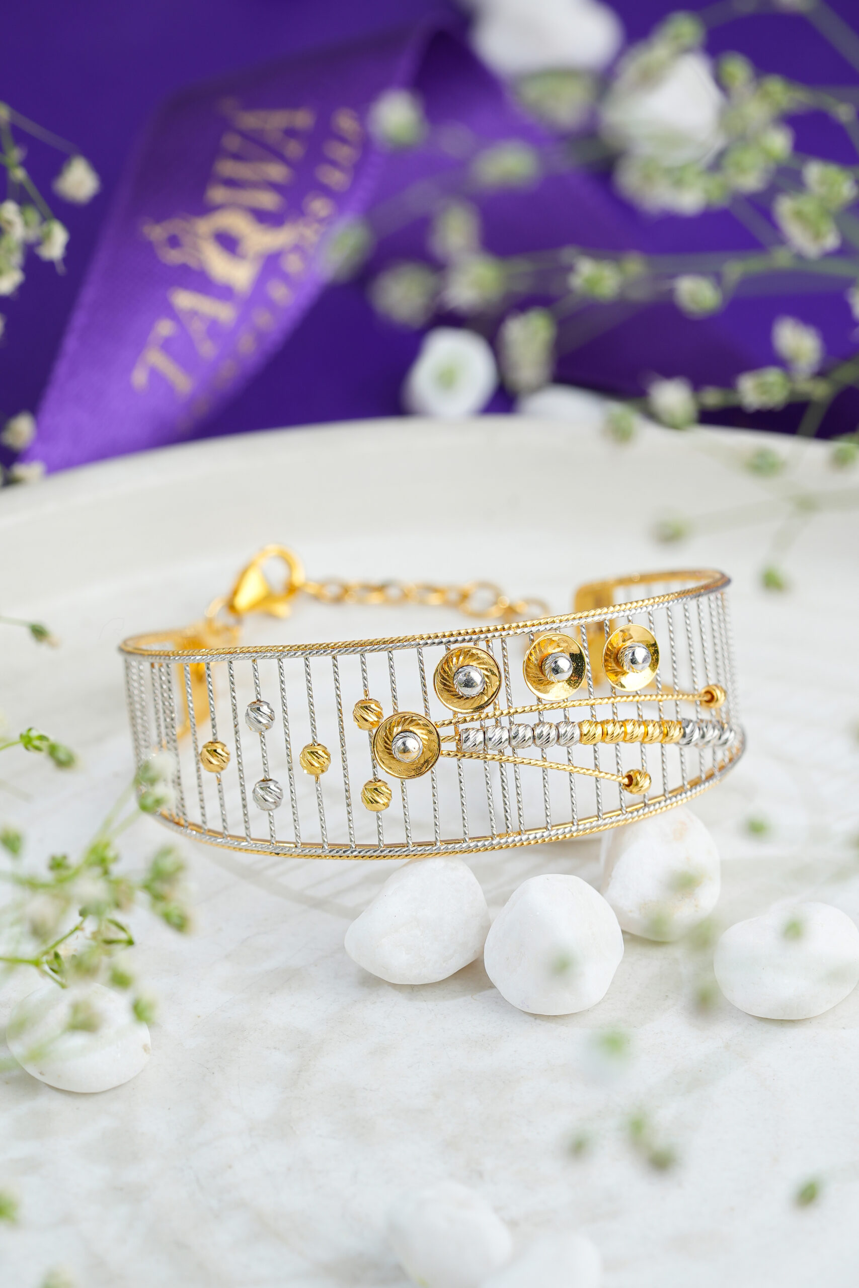 Golden Harmony Dual-Tone Bracelet
