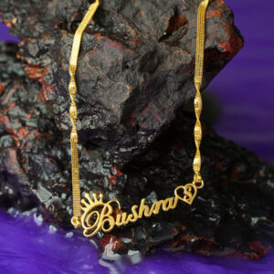 Bushra – Personalized Pure Gold Name Pendant