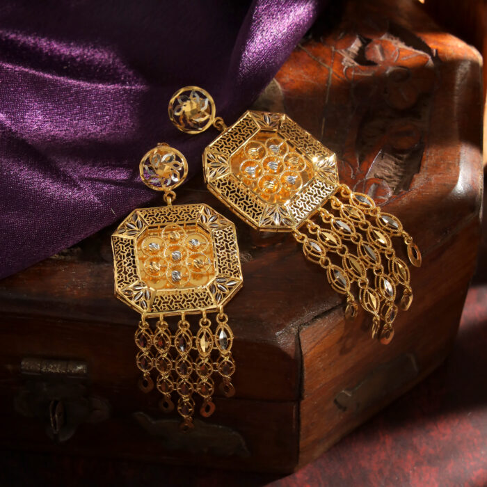 Regal Octa-Drop Earrings – Elegance in Every Angle