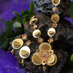 Ruqaya Noor – 22kt Real Gold Necklace Set Inspired by Islamic Elegance