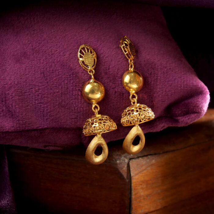 Twilight Bloom Earrings – Sculpted Grace in Gold