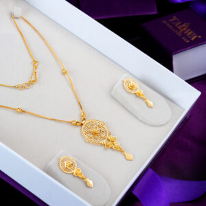 Zunaira Gold Necklace Set