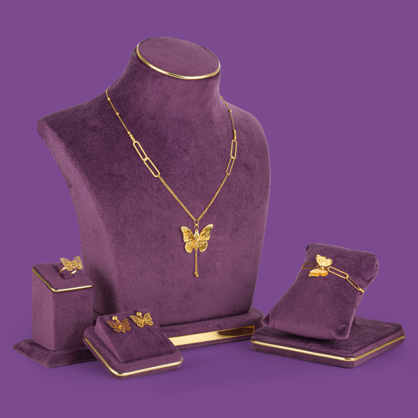Flutter Gold Necklace Set