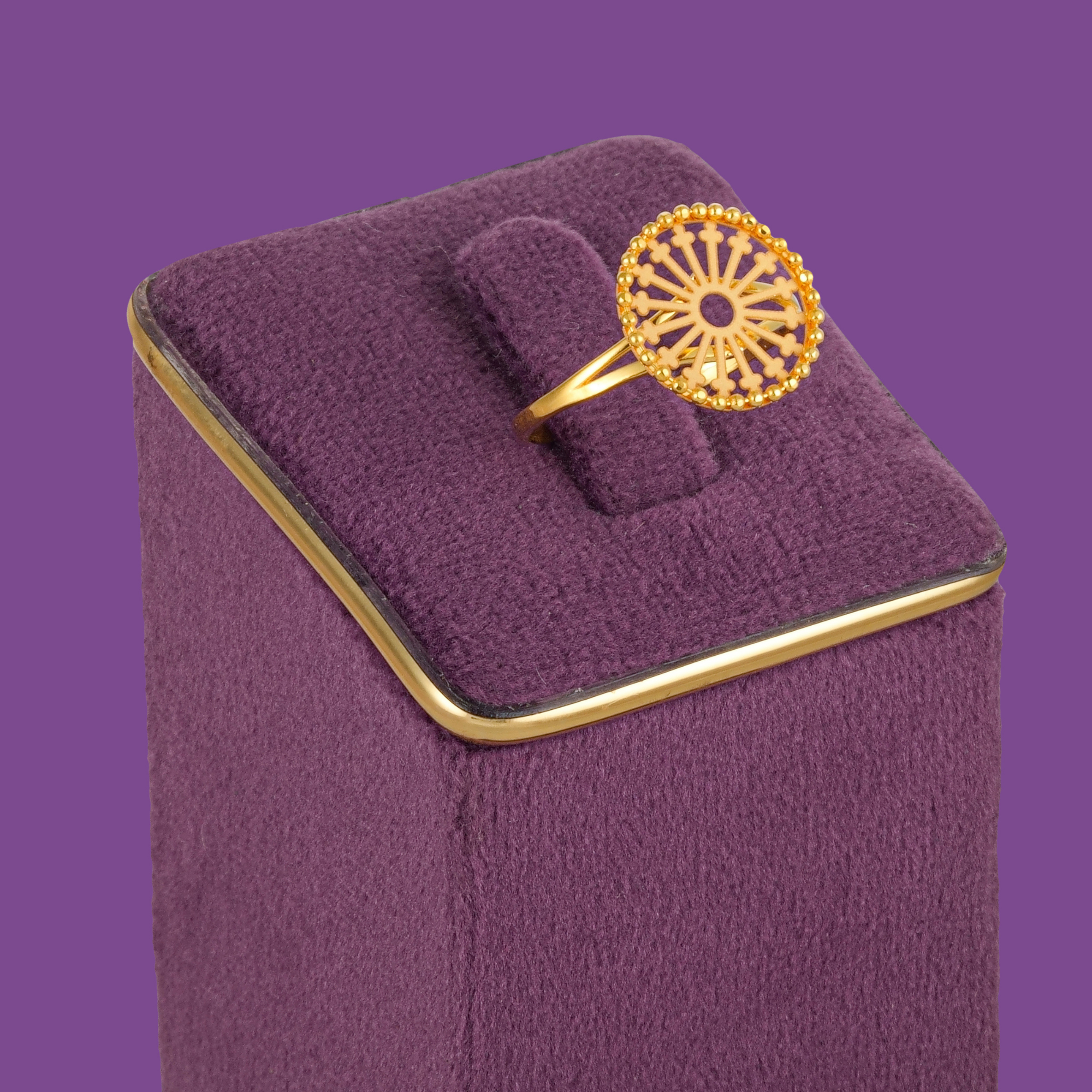 Sunwheel Gold Necklace Set - Image 5