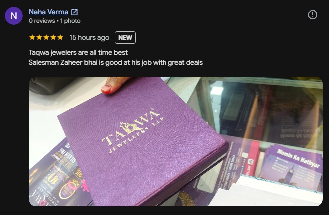 Taqwa Jewellers customer review 5
